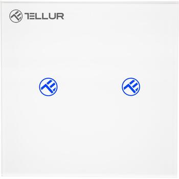 Tellur Smart WiFi выключатель TLL331491, 2 порта, 1800W, 10A, переменный ток 100-240V, 2,4 GHz, IEEE 802.11b/g/n, WEP, WPA/WPA2 (TLL331491)