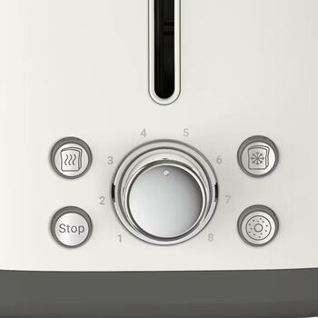Tefal Tosteris TT720AE0, 850W, 2 šķēles, 8 līmeņi, nerūsējošais tērauds, bēšs, atkausēšana, augstpacelšanas mehānisms (TT720AE0)