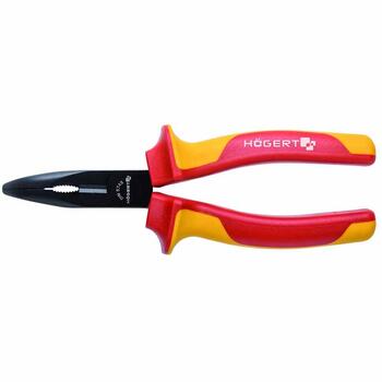 Hogert HT1P919 izliektas knaibles, 160mm, 1000V, hroma-vanādija tērauds, DIN 5745, EN 60900, 55-60 HRC (HT1P919)
