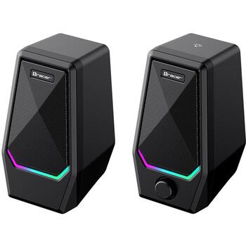 Tracer Компьютерные колонки TRAGLO47764, 6W, 20-20000Hz, 2.0 (Стерео), USB, RGB подсветка, проводное соединение (TRAGLO47764)