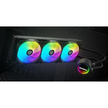 Genesis AIO šķidrumu dzesētājs NLG-2321, 360 mm, 80 cfm, 3 ventilatori, PWM atbalsts, ARGB ventilatori (NLG-2321)