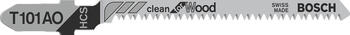 3 figūrzāģa asmeņi T 101 AO, Figūrzāģiem FIGŪRZĀĢA ASMENS T 101 AO CLEAN FOR WOOD, 2608630559, BOSCH (2608630559)