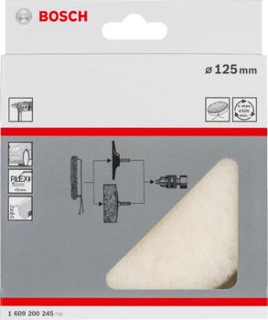 Pulēšanas apvalks D 125 mm, 1 gab., Pulētājiem AITĀDAS DISKS, 1609200245, BOSCH (1609200245)