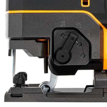 JCB JCB-18PJS-DG Professional 18V bezsuku finierzāģis koka plastmasas un metāla griešanai 135mm 500-3800gāj./min 4 svārsta režīmi (JCB-18PJS-DG)