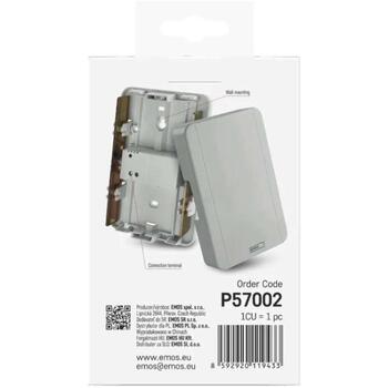 Emos Провода дверной звонок P57002, 230V, 85dB, 1 мелодия, 1 приемник, белый, без дополнительной кнопки (P57002)