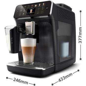 Кофемашина Philips EP4441/50, мощность 1500 Вт, объем резервуара для воды 1.8 Л, 2 чашки, 2 носика, 12 программ (EP4441/50)