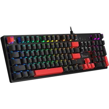 A4Tech Bloody S520N Fire Black A4TKLA47737, механическая клавиатура, 104 клавиши, переключатели BLMS Red Plus, RGB, USB, 1.8м (A4TKLA47737)