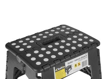 Saliekamais pret-slīdošais krēsls, Keltin, K00398, 150 kg, melns, kompakts un viegls (K00398)