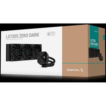 Deepcool Dzesētājs procesoram LS720S ZERO DARK R-LS720-BKNNMM-G-1, 85.85 cfm, 500-2250 rpm, 3 ventilatori (R-LS720-BKNNMM-G-1)