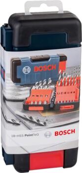 Metāla urbju komplekts PointTeQ HSS (18gab.) 2608577350 BOSCH (2608577350)