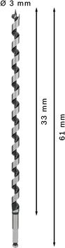 Spirālveida urbis kokam 16,0x450,0 mm,1 gab., Urbjmašīnām/skrūvgriežiem, triecienurbjmašīnām/triecienskrūvgriežiem PRO WOOD SPIRĀLURBIS, 2608597644, BOSCH (2608597644)