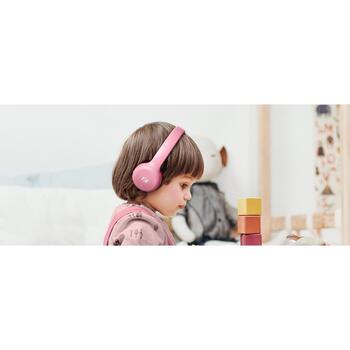 Muse Беспроводные детские наушники M-215BTP, 40мм, 85дБ, Bluetooth 5.0, розовый, накладные, встроенный аккумулятор (M-215BTP)