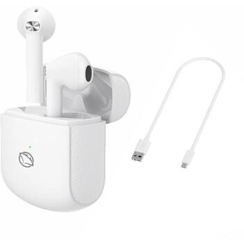 Manta Беспроводные наушники MTWS010W, 6ч, Bluetooth 5.3, Hi-Fi, Встроенный микрофон, Активное шумоподавление (MTWS010W)