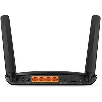 TP-LINK маршрутизатор TL-MR150, 300 Мбит/с, 4G LTE, 2 антенны, 4 LAN порта, 2.4 ГГц, адаптер питания, RJ45 кабель (TL-MR150)