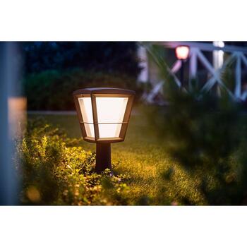 Philips Hue уличный пьедестальный фонарь WCA Econic 8718696170595, 15Вт, 1140лм, 2000-6500K, IP44, LED, Bluetooth, Zigbee, черный (8718696170595)