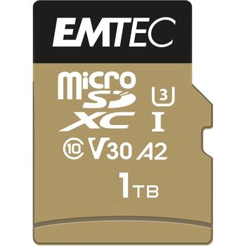 Emtec microSDXC 1TB UHS-I U3 V30 A2 SpeedIN Pro ECMSDM1TXC10SP, 1 TB, до 100 MB/s, UHS-I, V30 (ECMSDM1TXC10SP)
