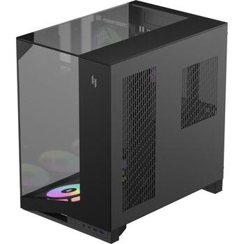 Gamemax Корпус NEX C56 VC BK, 30см x 44.6см x 44.8см, 7 слотов расширения, 2 x USB 3.2 Gen 1, 1 x USB-C 3.2 Gen 2, 1 x наушники (NEX C56 VC BK)