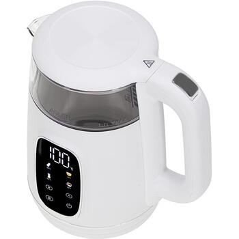 Adler электрический чайник AD 1305ws, 2200 W, 1.7 L, 40-100 °C, автоматическое отключение, LED дисплей, фильтр от накипи (AD 1305ws)
