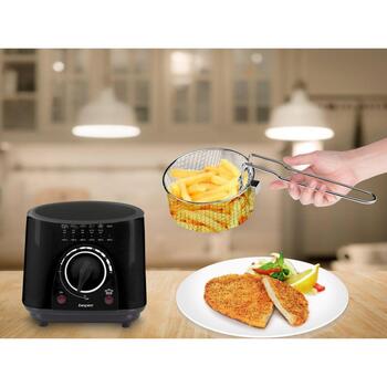 Beper P101FRI100, компактная фритюрница, 950 Вт, 1 л, АБС, антипригарное покрытие, термостат до 190°C (P101FRI100)