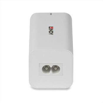 Lindy Зарядное устройство USB 73441 100W 4 порта, 2 Type C, 2 Type A, 100-240 В, 12 В, 3 А, быстрая зарядка, 1.5 м кабель (73441)