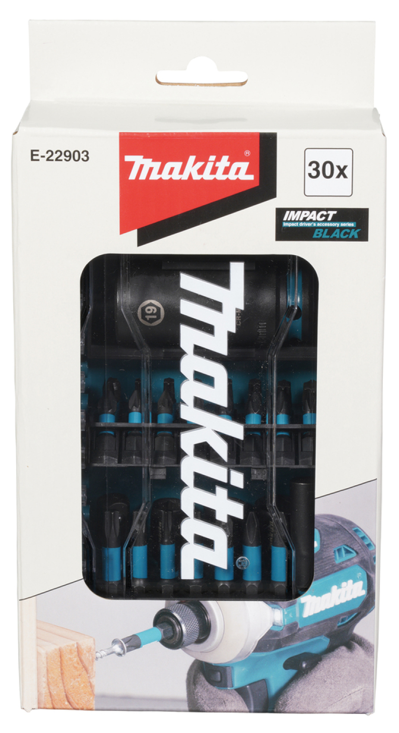 Makita Набор бит для отвертки E-22903, 30 шт, 1/4