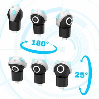 Subsonic Gaismas slēdzis SA5752-1, 1080p, 30fps, USB Type-C, sejas izsekošana, privātuma pārsegs (SA5752-1)