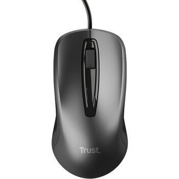Trust USB datorpele 24657, 1200 DPI, 3 pogas, optiskā, 1.7m kabelis, melna (24657)