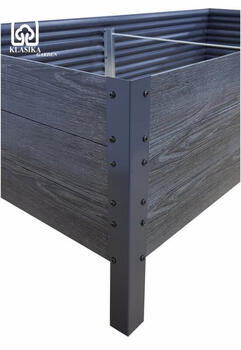 Paaugstinātā dārza dobe KLASIKA Woodlook 1500x750x300mm, pelēka; GP1507530P (GP1507530P)