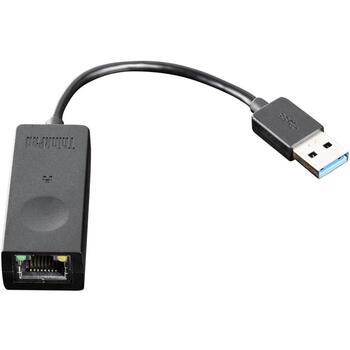 Lenovo ThinkPad USB 3.0 Ethernet adapteris 4X90S91830, 1 Gbps, 18 cm, Gigabit Ethernet, SuperSpeed USB 3.0, melns (4X90S91830)