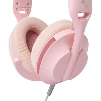 White Shark Провода игровая гарнитура PARROT PINK, 165g, Розовый, 1.8m, 121dB, 30Ω, 40mm, 2.0, 2 динамика, Выдвижной микрофон (PARROT PINK)