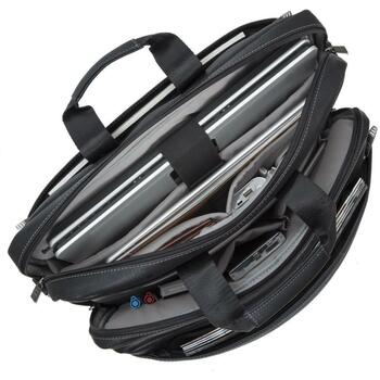 Rivacase Кейс Orly 8940(PU)BLACK, 16'', 2 отсека, 2 передних кармана, 875g, Монохромный (8940(PU)BLACK)
