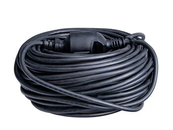 Geko удлинитель силового кабеля K00224, 50м, 3x2.5мм², 1x16A 230V, IP44, черный, заземление, резиновая вилка (K00224)