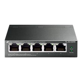 5-портовый гигабитный коммутатор Easy Smart с 4 портами PoE+, TP-Link, TL-SG105PE, 4, 65W (TL-SG105PE)
