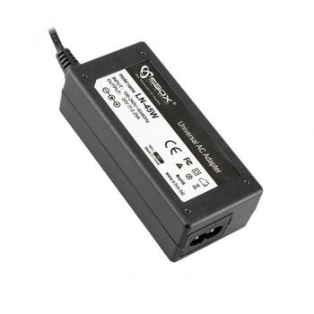 Sbox adapteris Lenovo klēpjdatoriem LN-45W, 45W, 100V-240V / 1,7A, 20V / 2,25A, >82%, taisnstūra savienotājs (LN-45W)