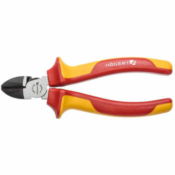 Hogert HT1P909 izolēti sānu griešanas knaibles, 160mm, 1000V, VDE, hroma-vanādija tērauds, 55-60 HRC, DIN 5749, EN 60900 (HT1P909)