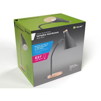 Tracer Galda lampa TRAOSW47236, 40cm, 15cm, 40cm, 230V, 40W, E27, 1 spuldze, brūna un pelēka krāsa, regulējams gaismas virziens (TRAOSW47236)