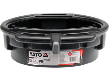 Yato YT-0716 поддон для слива масла, 10л, 370мм, EP, 3 ручки, -30~80°C, для рабочих жидкостей (YT-0716)