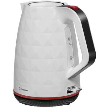 Manta Электрический чайник KTL9230W, 1,7 л, 2200 Вт, скрытый нагревательный элемент, индикатор уровня воды (KTL9230W)