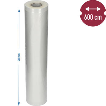 Browin 320637, gofrēta plēve vakuuma iepakošanai, 28x600 cm, PA/PE, 100/80 µm, -20°C līdz +100°C, pārtikai (320637)