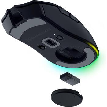 Razer bezvadu spēļu pele Cobra HyperSpeed RZ01-05570100-R3G1, 26000 dpi, 2.4 GHz, Bluetooth, USB-C, 62 g, RGB, 7 pogas (RZ01-05570100-R3G1)
