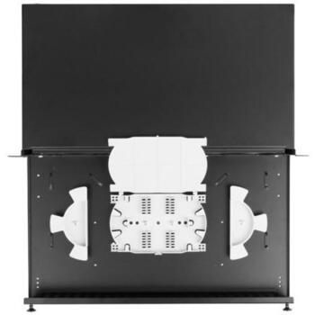 Lanberg Оптический распределительный короб FOP1-24SS-LDB, 24xSC simplex, 24xLC duplex, 1U, черный, 2 x PG13.5 кабельный ввод (FOP1-24SS-LDB)