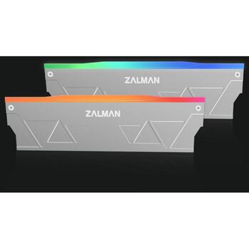 Zalman Охладитель ZM-MH10, 55g, Серебристый, 137x8,5x40mm, 3-контактный RGB, 5V, алюминий, ABS, совместим с RAM (ZM-MH10)