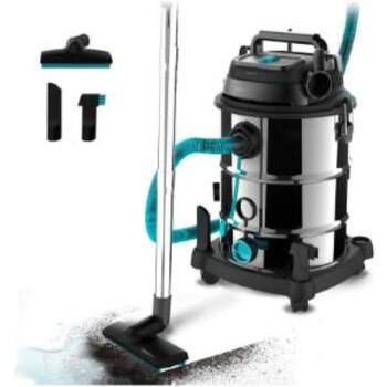 Cecotec пылесос Conga Rockstar Wet & Dry Steel Max Pro 8115, 1600 W, 220-240 V, 30 L, HEPA фильтр, без мешка (8115)