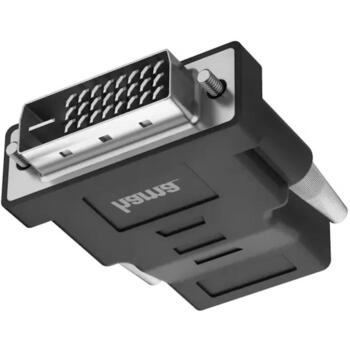 Hama 00200338 адаптер DVI-D на HDMI, 4096x2160, прямой штекер, черный (00200338)