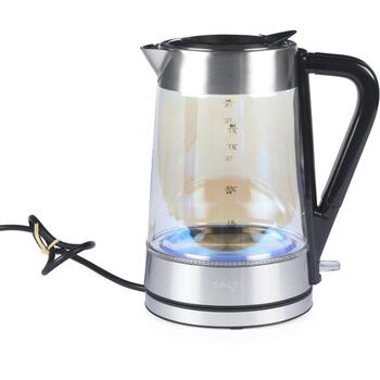 Salter Чайник EK5078IRFVDE, 2200 W, 1.7 л, стекло, 360° поворот, LED подсветка, автоотключение (EK5078IRFVDE)