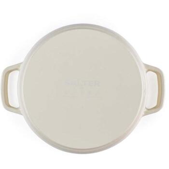Salter Chester кастрюля BW13771C, 3.4L, чугун, 24.2cm, кремовый, с крышкой, совместима со всеми плитами (BW13771C)