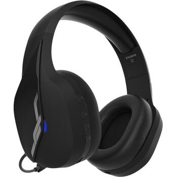 Zalman Беспроводные наушники ZM-HPS700W BK, 290g, 20-20000Hz, 82dB, 12h, 32Ω, 50mm, 3.5mm, Bluetooth, USB-C, съемный микрофон (ZM-HPS700W BK)