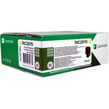 Lexmark 74C2SYE тонер-картридж, желтый, лазерный, 7000 стр., совместим с CS725de, CS720de, CX725dthe, CX725de, CS720dte, CX725dhe (74C2SYE)
