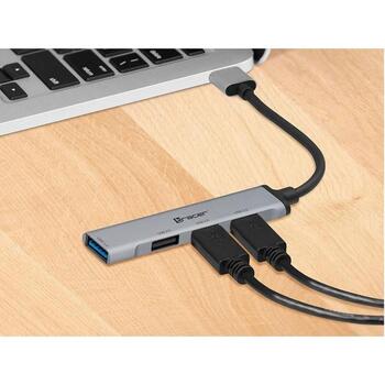 Tracer USB хаб H41 TRAPOD47000, 1x USB 3.0, 3x USB 2.0, 4x USB Type A Female, USB 5V, серебристый, без драйверов (TRAPOD47000)