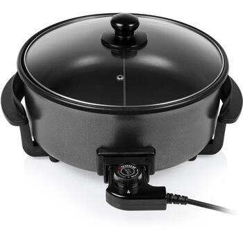Tristar Multifunkcionāla grila panna XL PZ-9135, 30 cm, 1500 W, vāks iekļauts, fiksēta rokturis, melna (PZ-9135)
